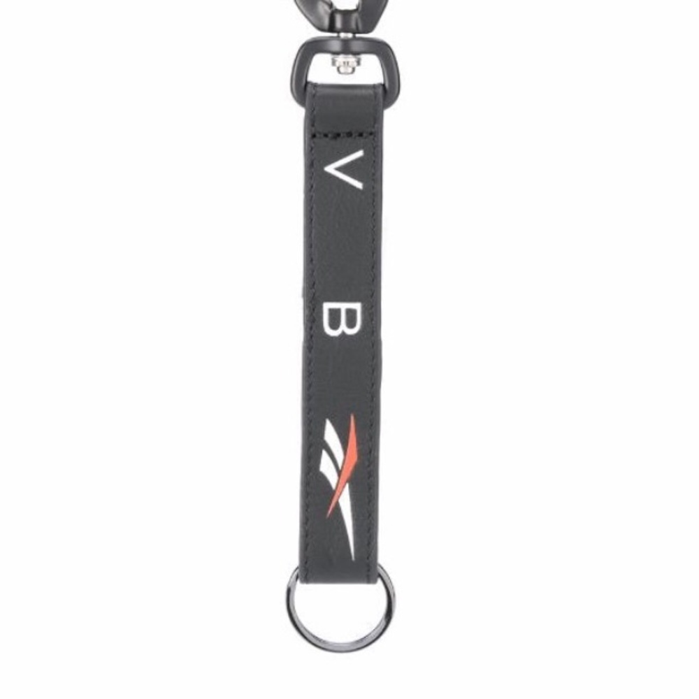 Reebok Victoria Beckham Black leather keychain NWT